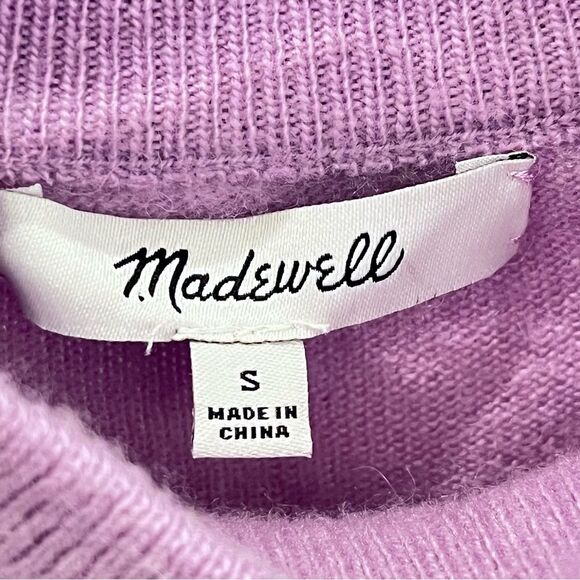 Madewell Ashbury Mockneck Wool/Alpaca Blend Sweater in Vibrant Lilac size Small - Picture 7 of 15
